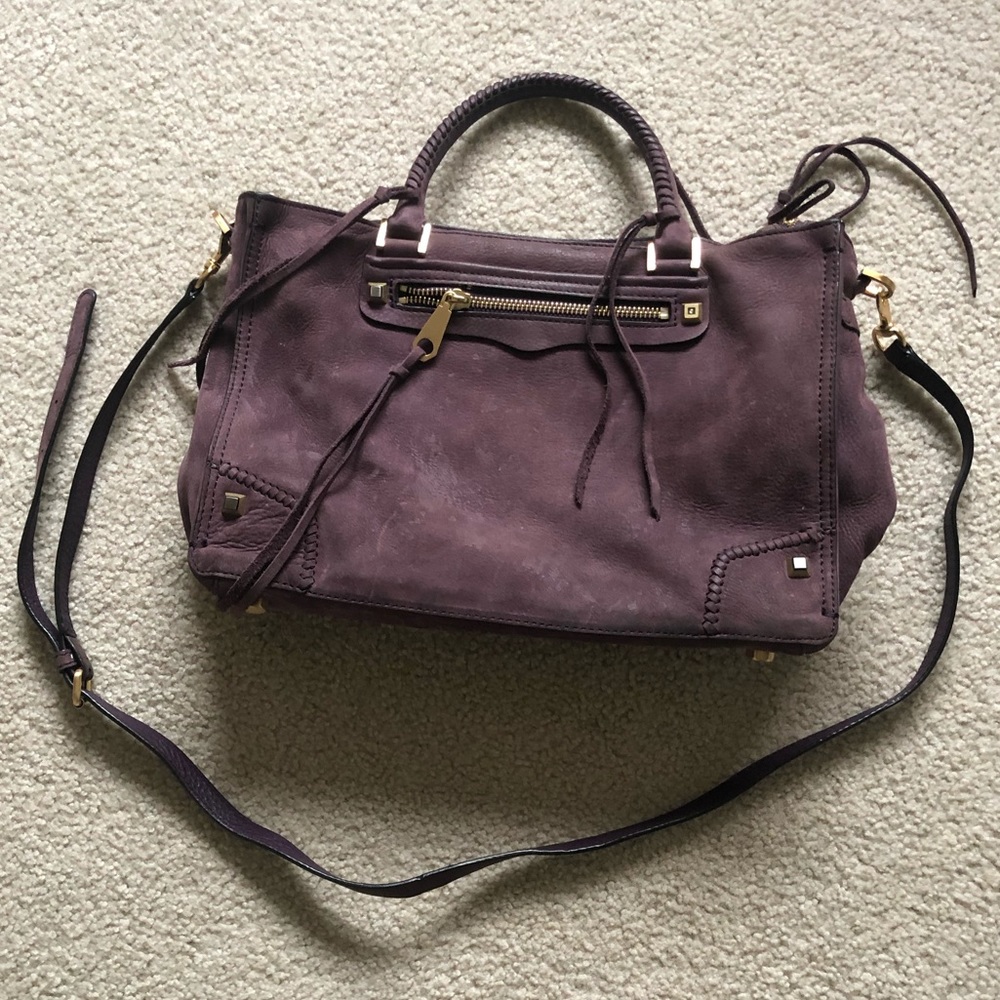Rebecca Minkoff purple suede crossbody bag